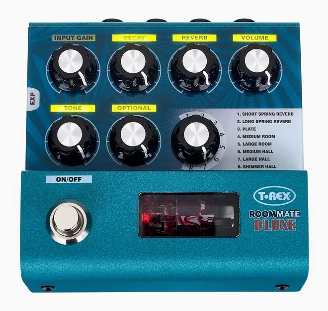 T-Rex RoomMate D'luxe Reverb, connettori sul retro dell'unita