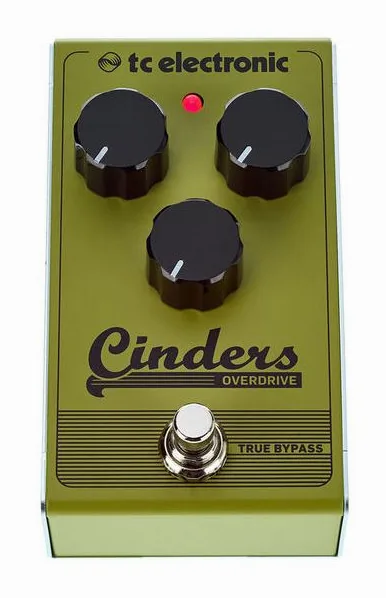 tc electronic Cinders Overdrive, grafica del pannello superiore