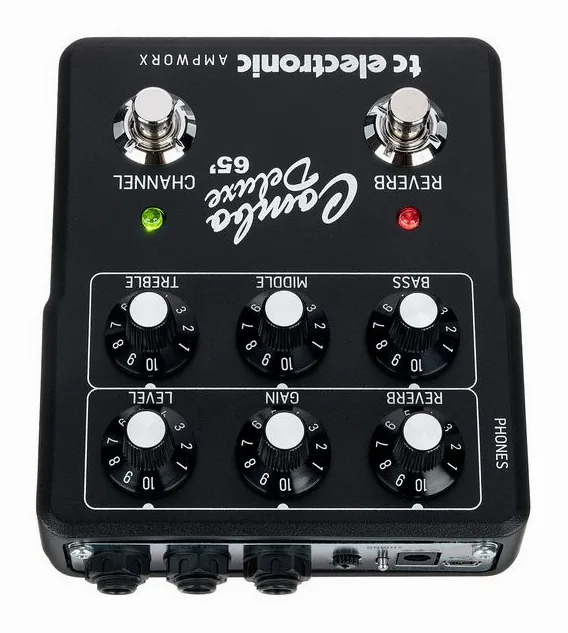 tc electronic Combo Deluxe 65' Preamp, manopole viste dall'alto