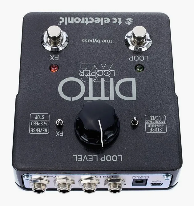 tc electronic Ditto X2 Looper, connettori sul retro dell'unita