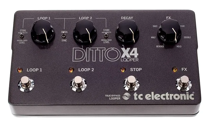 tc electronic Ditto X4 Looper, ingressi e uscite laterali