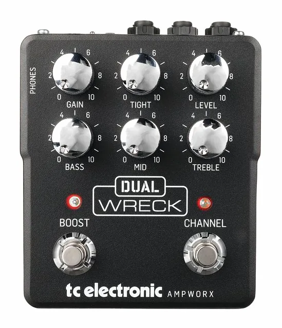 tc electronic Dual Wreck Preamp, grafica del pannello superiore