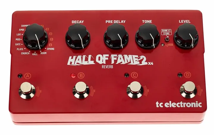 tc electronic Hall of Fame 2x4, grafica del pannello superiore