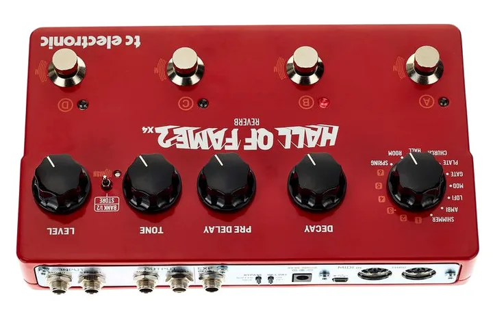 tc electronic Hall of Fame 2x4, grafica del pannello superiore