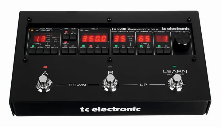 tc electronic 2290 P Dynamic Delay Pedal, grafica del pannello superiore