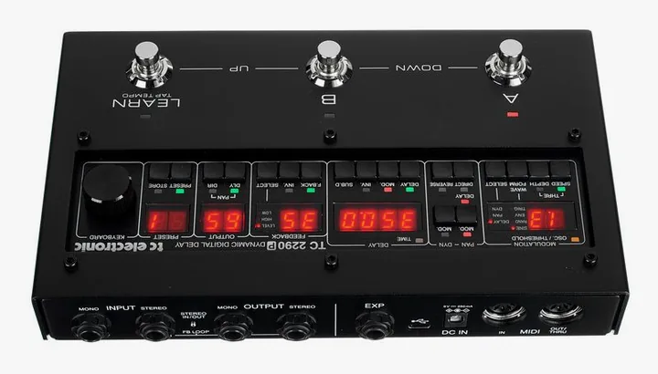 tc electronic 2290 P Dynamic Delay Pedal, grafica del pannello superiore