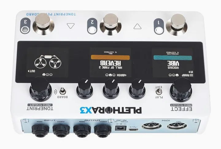 tc electronic Plethora X3, manopole viste dall'alto