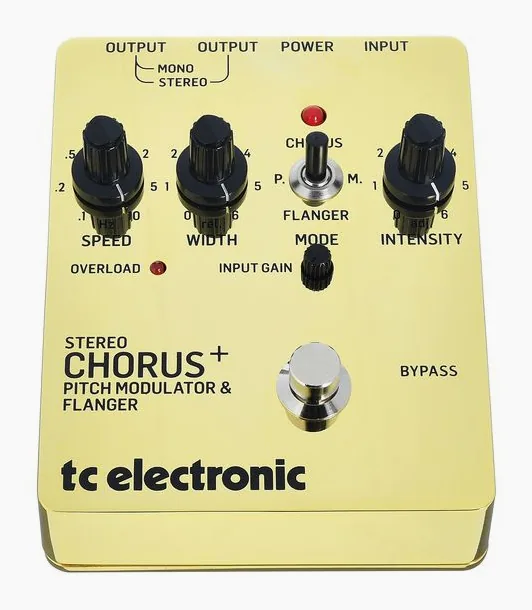 tc electronic SCF Gold SE Chorus/Flanger, footswitch in primo piano