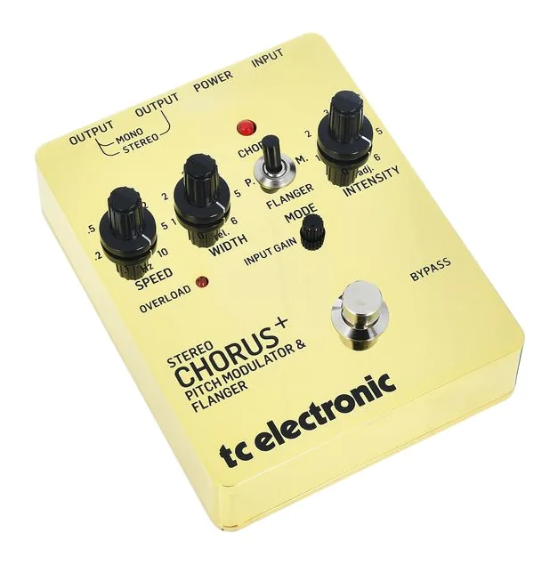 tc electronic SCF Gold SE Chorus/Flanger, manopole viste dall'alto
