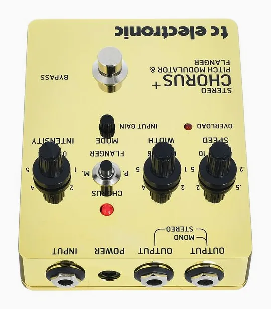 tc electronic SCF Gold SE Chorus/Flanger, connettori sul retro dell'unita