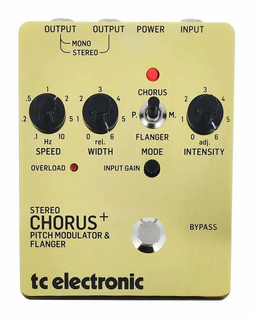 tc electronic SCF Gold SE Chorus/Flanger, manopole viste dall'alto