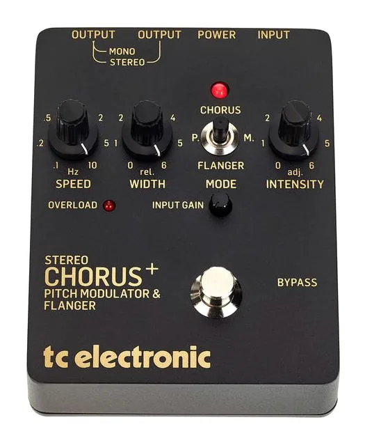 tc electronic SCF Gold Chorus/Flanger, connettori sul retro dell'unita