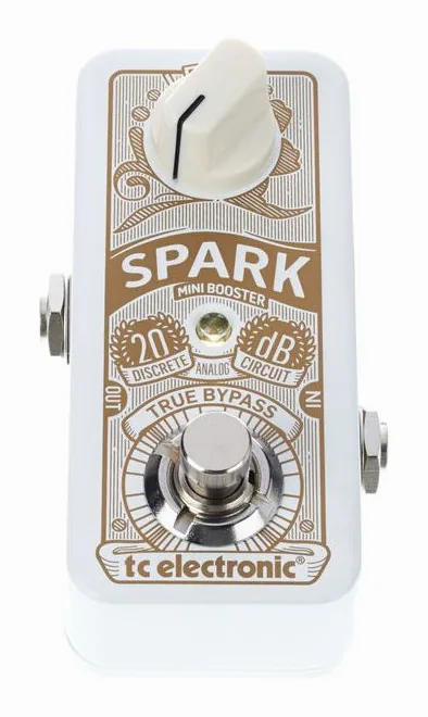 tc electronic Spark Mini Booster, led e interruttore a pedale