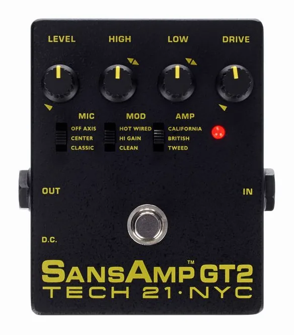 Tech 21 SansAmp GT 2, led e interruttore a pedale