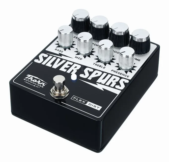 Thorn Silver Spurs - Flex Distortion inquadrato di fronte su sfondo neutro