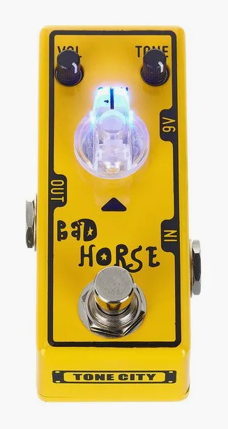 Tone City Bad Horse - Boost / Overdrive, connettori sul retro dell'unita