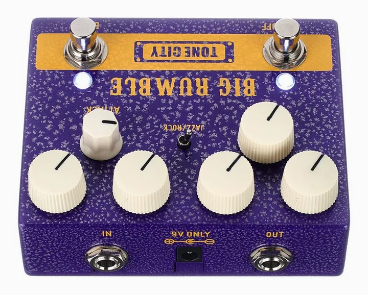 Tone City Big Rumble - Overdrive / Boost, grafica del pannello superiore