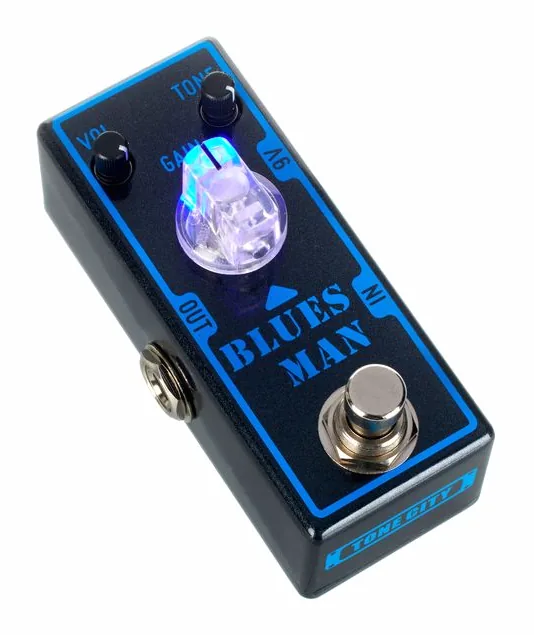 Tone City Blues Man - Low-Gain Overdrive, manopole viste dall'alto