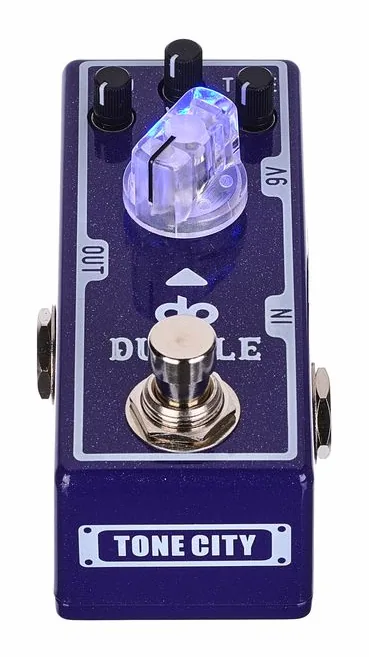 Tone City Durple - Overdrive, manopole viste dall'alto