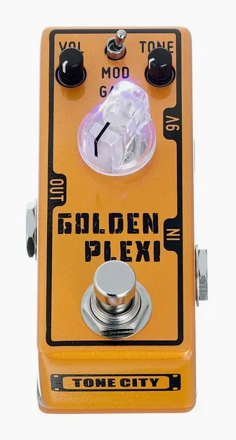 Tone City Golden Plexi V3 Distortion, manopole viste dall'alto