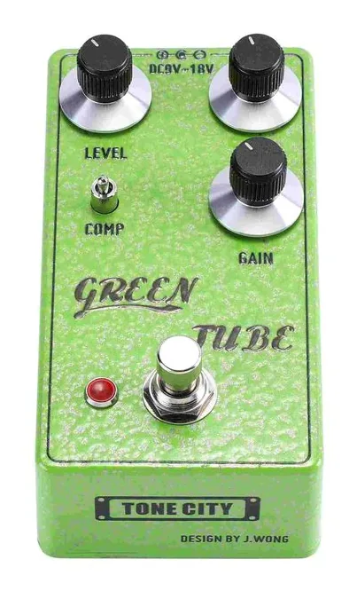 Tone City Green Tube Overdrive, led e interruttore a pedale