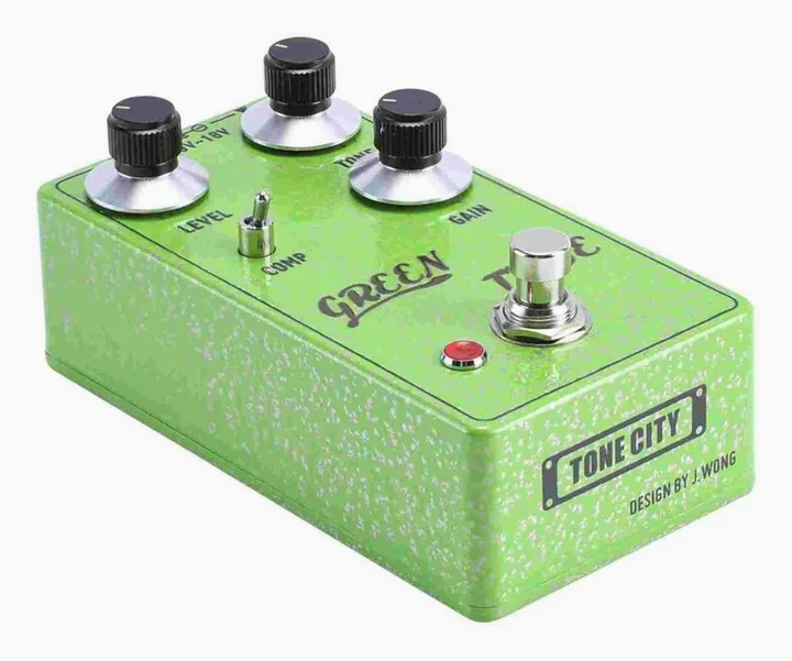 Tone City Green Tube Overdrive, manopole viste dall'alto