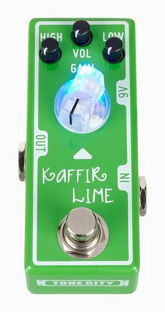 Tone City Kaffir Lime Boost / Overdrive, grafica del pannello superiore