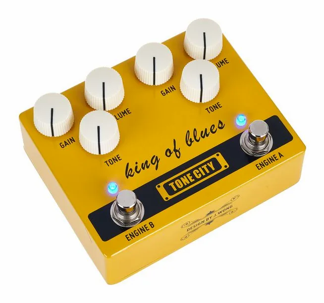 Tone City King Of Blues V2 - Overdrive, manopole viste dall'alto