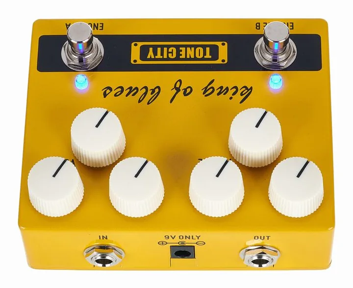 Tone City King Of Blues V2 - Overdrive, manopole viste dall'alto