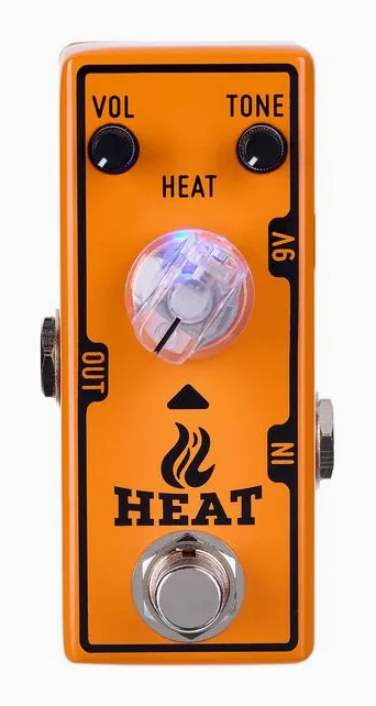 Tone City Lil Heat - Overdrive, manopole viste dall'alto