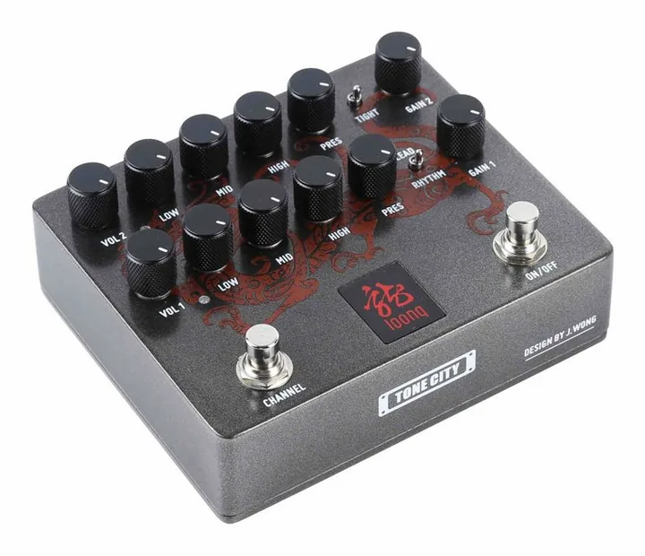 Tone City LOONG Distortion / Preamp, grafica del pannello superiore