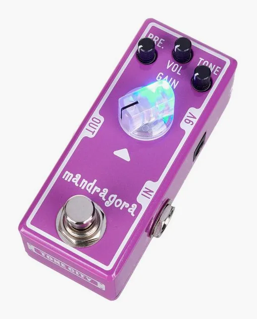 Tone City Mandragora - Overdrive, footswitch in primo piano