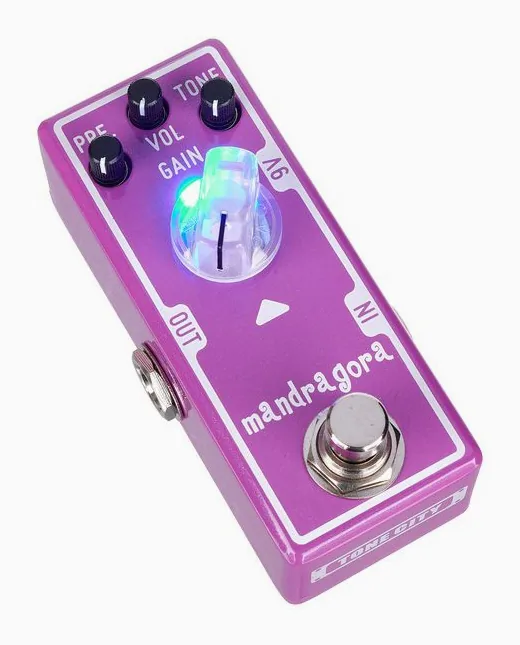 Tone City Mandragora - Overdrive, manopole viste dall'alto