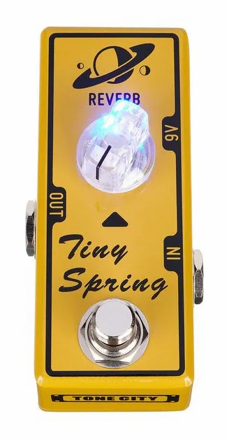 Tone City Tiny Spring Reverb V2, manopole viste dall'alto