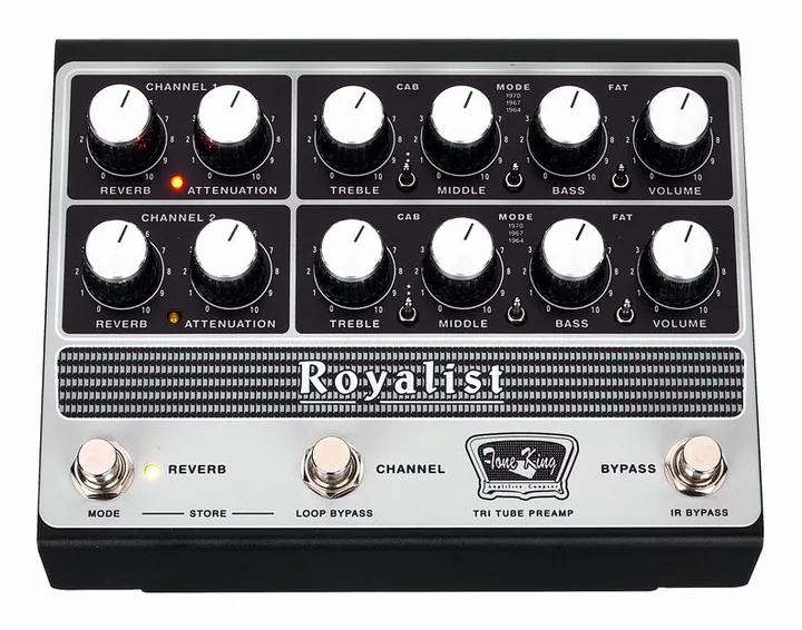 Tone King Royalist MKII Tri-Tube Preamp, angolo del cabinet