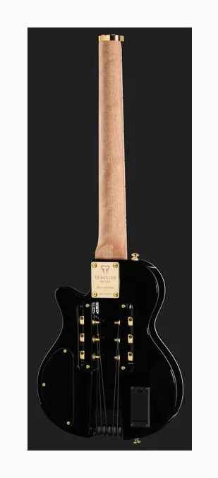 Traveler Guitar EG-1 Custom V2 Gloss Black, pickup e manopole dei controlli