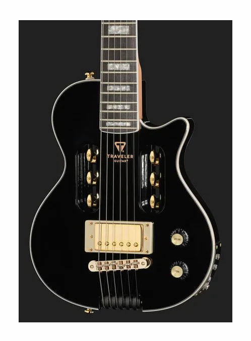 Traveler Guitar EG-1 Custom V2 Gloss Black, profilo laterale del corpo
