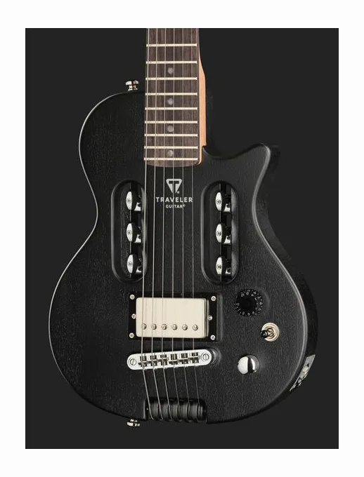 Traveler Guitar EG-1 MOD-X Matte Black, paletta con meccaniche e logo