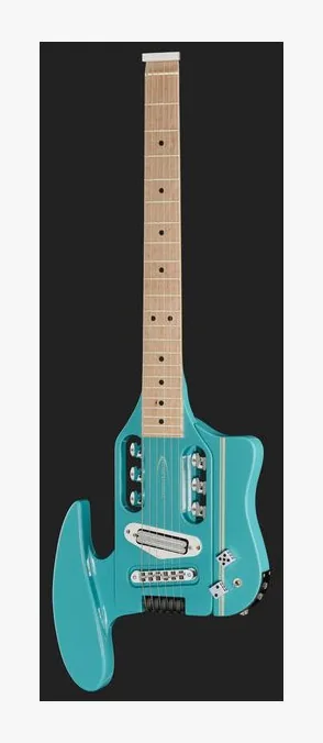 Traveler Guitar Speedster Deluxe Hot Rod Blue, curve del body viste dall'alto