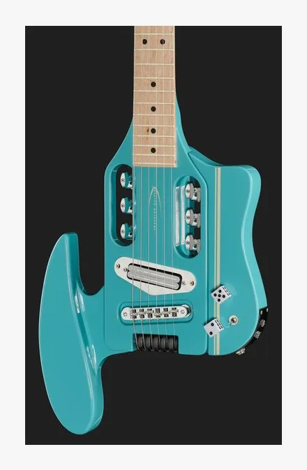 Traveler Guitar Speedster Deluxe Hot Rod Blue, curve del body viste dall'alto