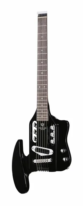 Traveler Guitar Speedster Standard Gloss Black in primo piano frontale