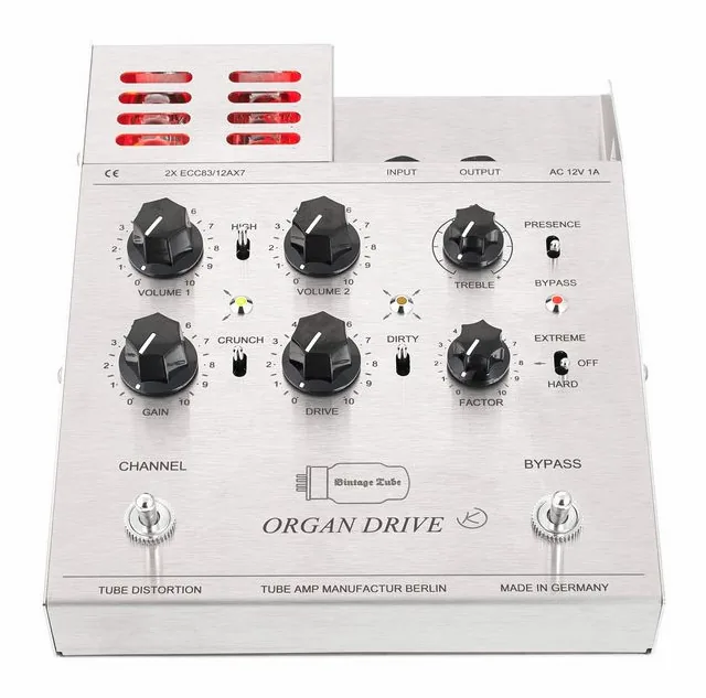 Tube Amp Manufactur Organ Drive, ingressi e uscite laterali