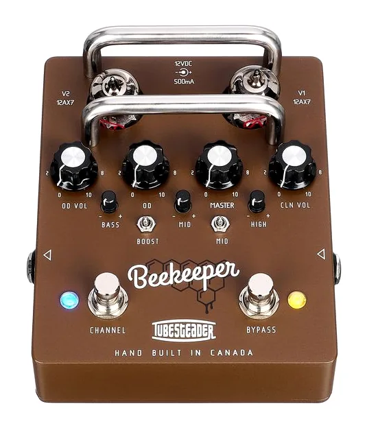 Tubesteader Beekeeper Preamp/Overdrive, connettori sul retro dell'unita