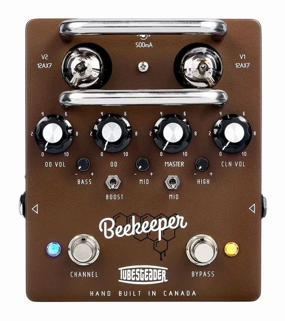 Tubesteader Beekeeper Preamp/Overdrive, grafica del pannello superiore