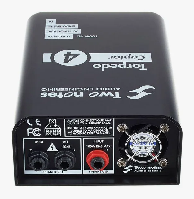 Two Notes Torpedo Captor 4 Ohms, angolo del cabinet