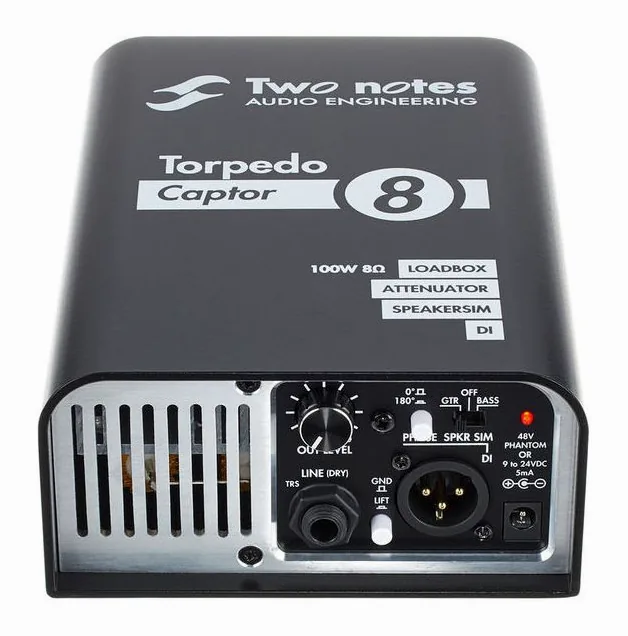 Two Notes Torpedo Captor 8 Ohms, manopole e selettore dei canali