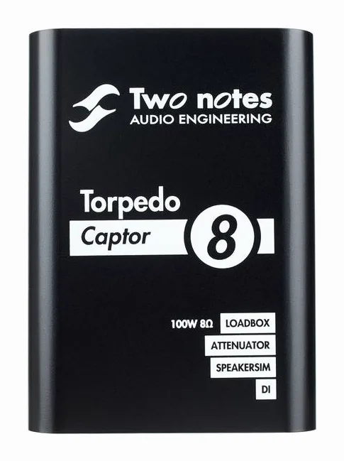 Two Notes Torpedo Captor 8 Ohms, retro con le prese di collegamento
