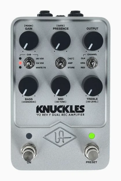 Universal Audio UAFX Knuckles, led e interruttore a pedale