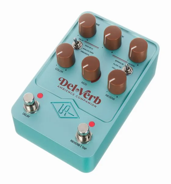 Universal Audio UAFX Del-Verb Ambience Compan., manopole viste dall'alto
