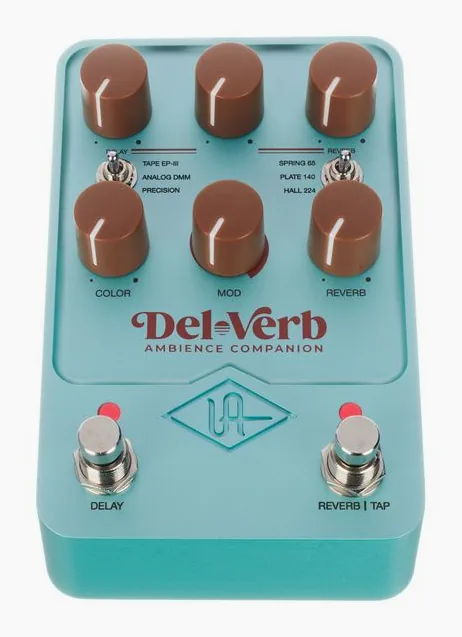 Universal Audio UAFX Del-Verb Ambience Compan., led e interruttore a pedale